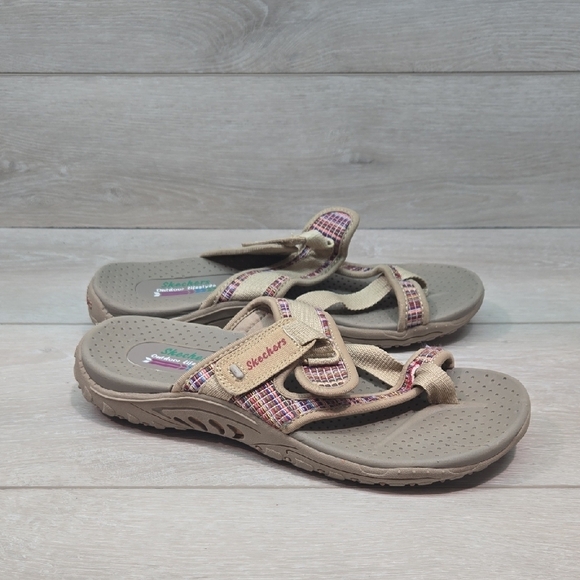 Skechers Women ReggaeOutdoor Lifestyle Loop Toe Casual Sandals Slide Shoes Sz 8 - Picture 2 of 12